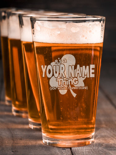 Irish Thing : Pint Glasses - Engraved