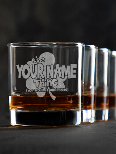 Irish Thing : Rocks Glasses - Engraved