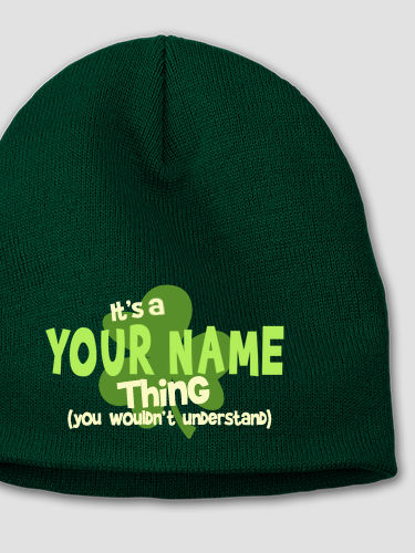 Irish Thing : Embroidered Beanies