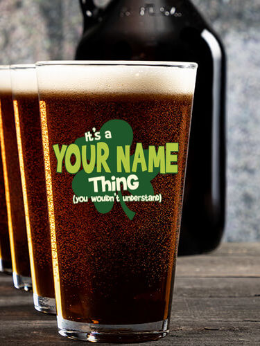 Irish Thing : Growler Pint Glass Gift Sets - Color Printed