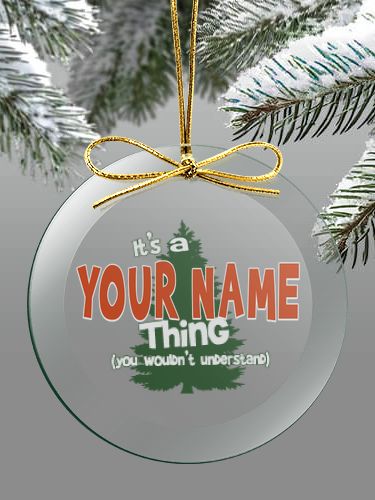 Christmas Thing : 4 Inch Round Glass Ornament