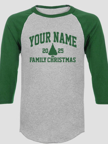 Christmas Varsity : Printed Raglan Shirts