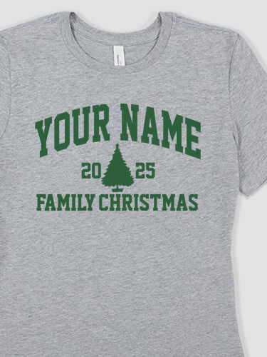 Christmas Varsity : Premium Ladies T-Shirts