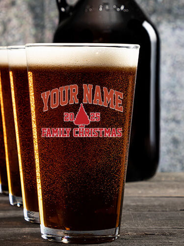 Christmas Varsity : Growler Pint Glass Gift Sets - Color Printed