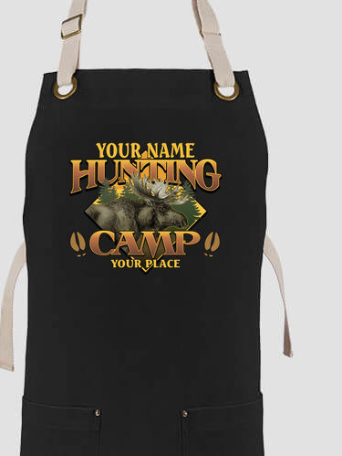 Moose Hunting Camp : Printed Canvas Work Aprons