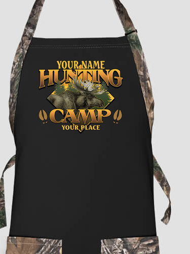 Moose Hunting Camp : Printed 2-Tone Aprons
