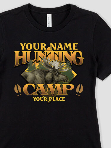 Moose Hunting Camp : Premium Ladies T-Shirts