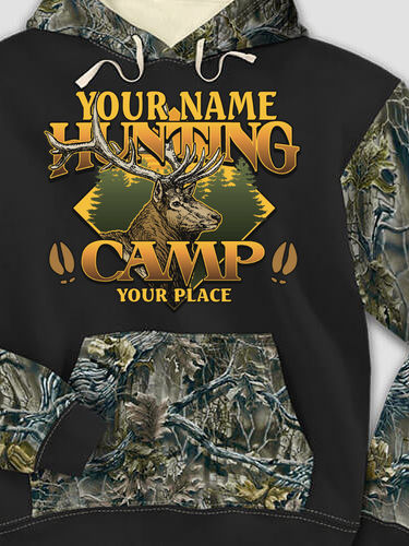 Elk Hunting Camp : Printed 2-Tone Camo Hoodies