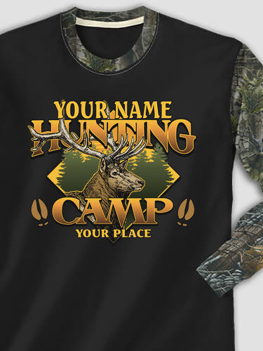 Elk Hunting Camp : Printed 2-Tone Camo Long Sleeves