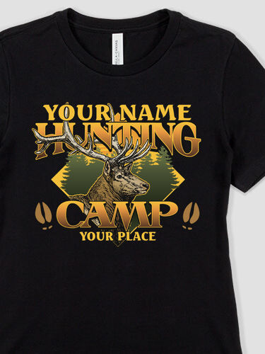 Elk Hunting Camp : Premium Ladies T-Shirts
