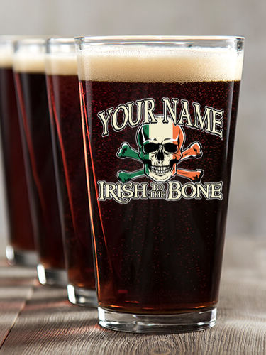 Irish to the Bone : Pint Glasses - Color Printed