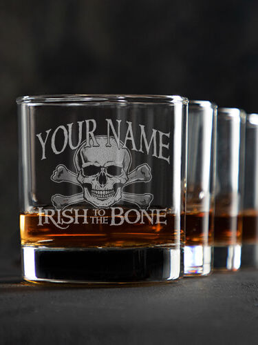 Irish to the Bone : Rocks Glasses - Engraved