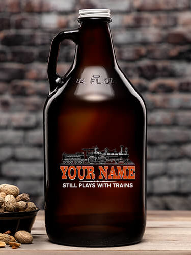 Still Plays With Trains : Beer Growlers - Color Printed
