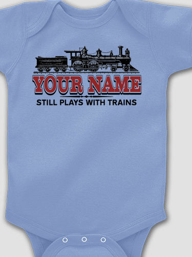 Still Plays With Trains : Printed Baby Bodysuits