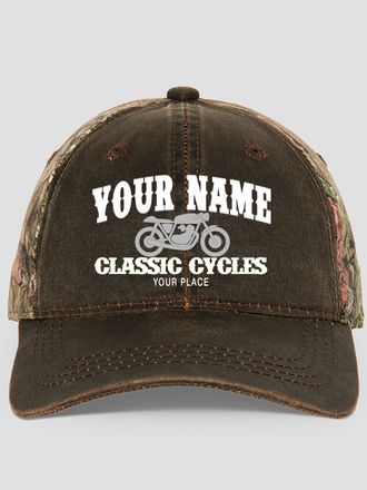 Classic Cycles : Embroidered 2-Tone Camo Hats