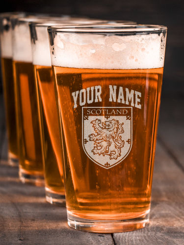 Scottish Standard : Pint Glasses - Engraved