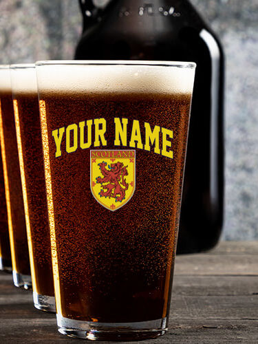 Scottish Standard : Growler Pint Glass Gift Sets - Color Printed