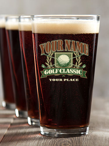 Golf Classic : Pint Glasses - Color Printed
