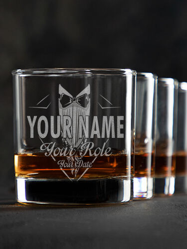 Bridal Party Guys : Rocks Glasses - Engraved