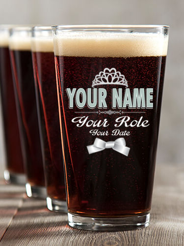 Bridal Party Girls : Pint Glasses - Color Printed