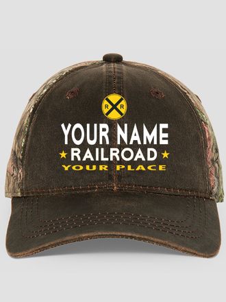 Railroad : Embroidered 2-Tone Camo Hats