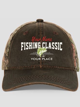 Fishing Classic : Embroidered 2-Tone Camo Hats