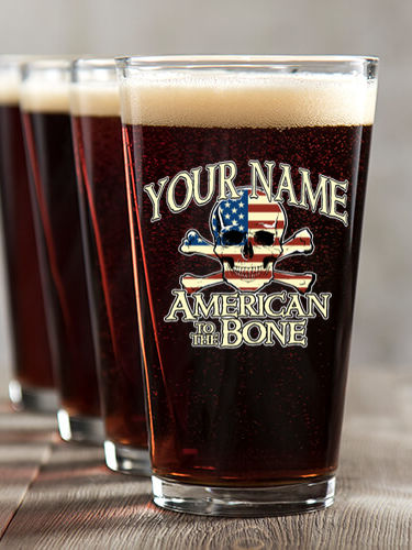 American to the Bone : Pint Glasses - Color Printed