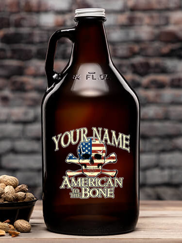 American to the Bone : Beer Growlers - Color Printed