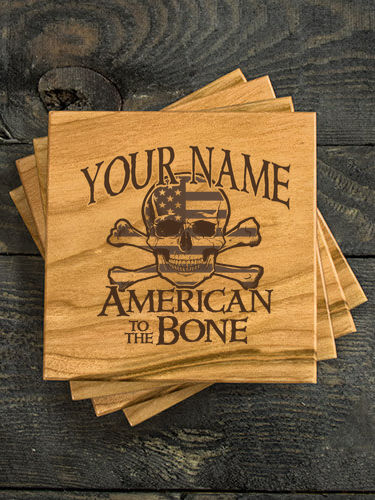 American to the Bone : Coasters - Engraved