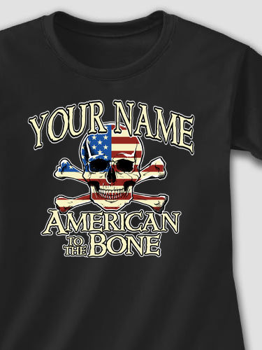American to the Bone : Adult Ladies Fitted T-Shirt