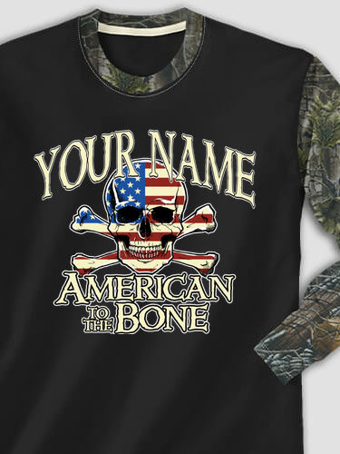 American to the Bone : Printed 2-Tone Camo Long Sleeves