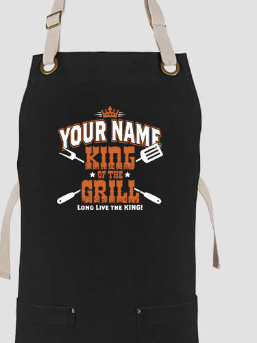 King of the Grill : Printed Canvas Work Aprons
