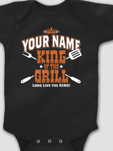 King of the Grill : Printed Baby Bodysuits