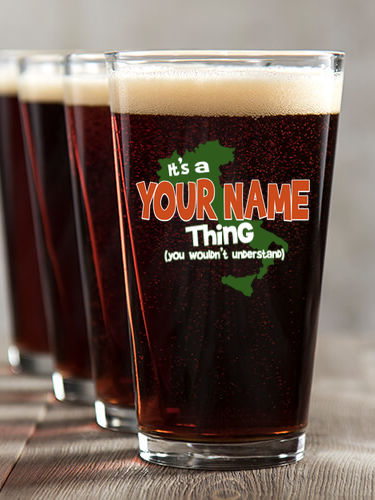 Italian Thing : Pint Glasses - Color Printed