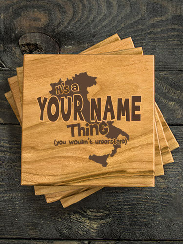 Italian Thing : Coasters - Engraved