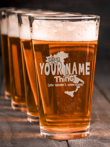 Italian Thing : Pint Glasses - Engraved