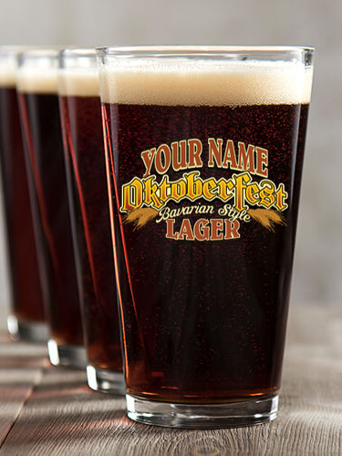 Oktoberfest Lager : Pint Glasses - Color Printed