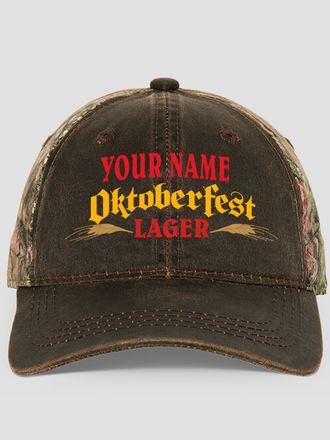 Oktoberfest Lager : Embroidered 2-Tone Camo Hats