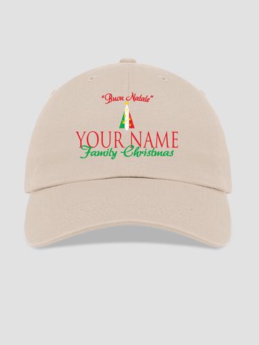 Italian Family Christmas : Embroidered Baseball Hats