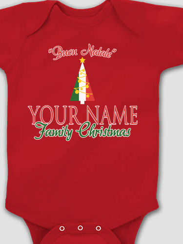 Italian Family Christmas : Printed Baby Bodysuits