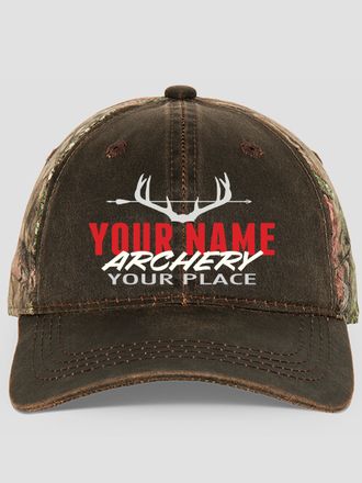 Archery : Embroidered 2-Tone Camo Hats