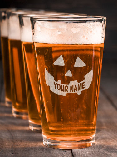 Pumpkin : Pint Glasses - Engraved