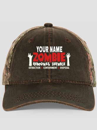 Zombie Removal Service : Embroidered 2-Tone Camo Hats