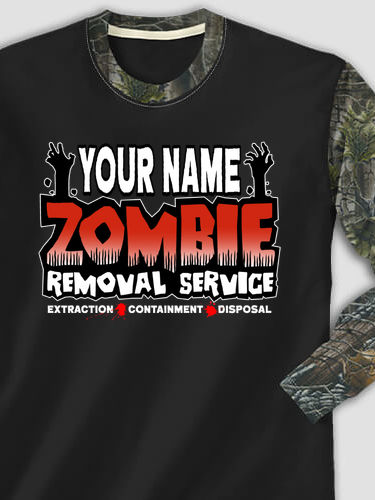 Zombie Removal Service : Printed 2-Tone Camo Long Sleeves