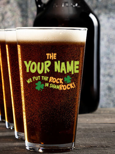 ShamROCK : Growler Pint Glass Gift Sets - Color Printed