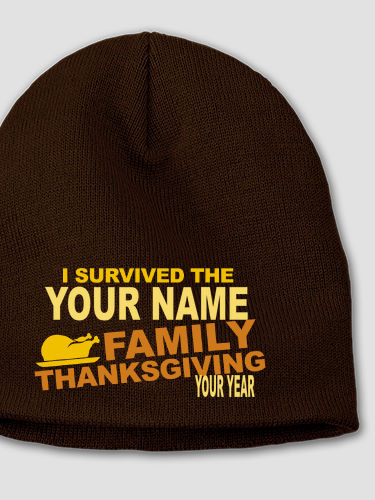 I Survived Thanksgiving : Embroidered Beanies