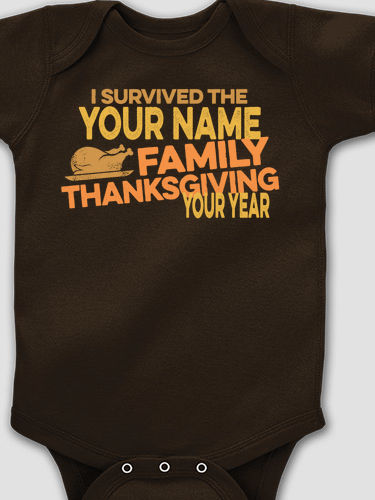 I Survived Thanksgiving : Printed Baby Bodysuits