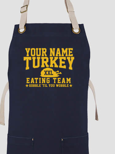 Turkey Eating Team : Printed Canvas Work Aprons