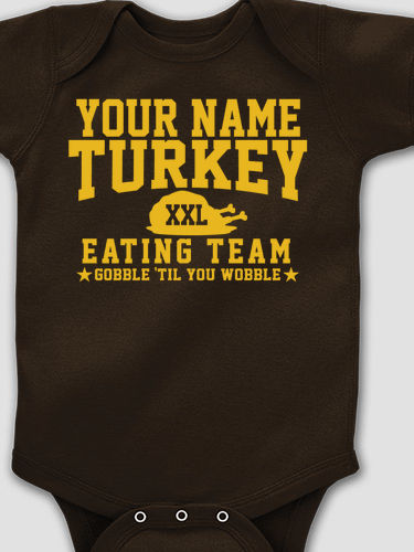 Turkey Eating Team : Printed Baby Bodysuits