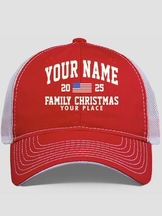 American Christmas Varsity : Embroidered Trucker Hats